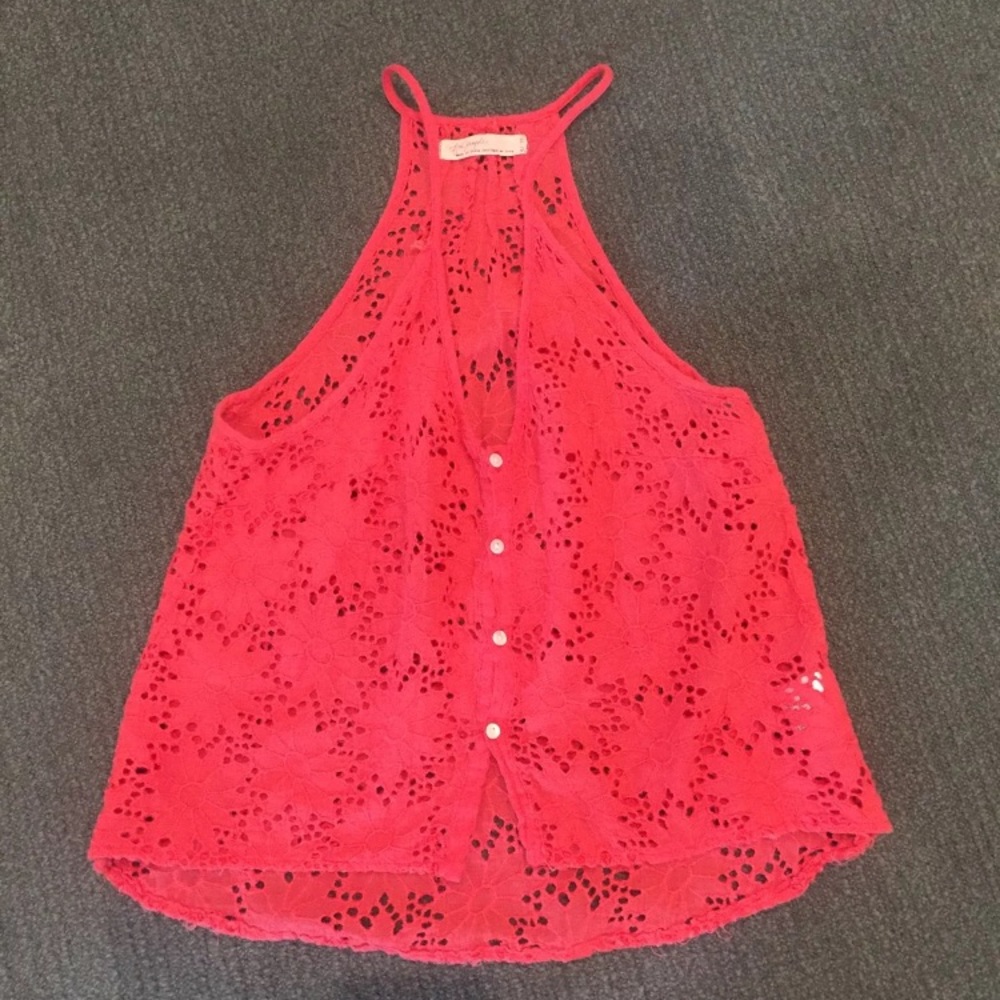 Free People Flower Crochet Tank